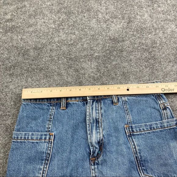 BDG Urban Outfitters 90s Style Button Front Denim Blue Jean Skirt Size M - Picture 4 of 7